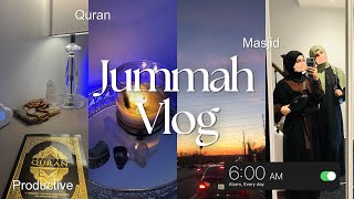 600 AM JUMMAH MUSLIMAH VLOG  grwm walking to the masjid productive muslimah high school student [upl. by Minny]