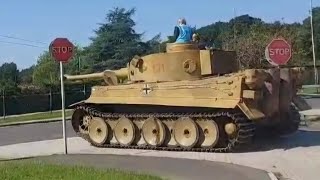 Tiger 131 takes a test trip German Panzer Tiger mkIV 131 at Bovington Tank Museum 180924 [upl. by Evod]