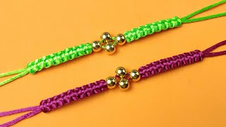 DIY Rakhi making at home  How to make rakhi at home  Easy Rakhi For BhaiyaBhabhi [upl. by Zelig499]