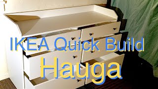 IKEA Furniture Quick Build  Hauga 6Drawer Dresser [upl. by Ociral]