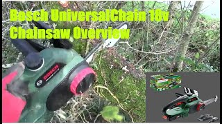 Bosch UniversalChain 18v Cordless Chainsaw Overview [upl. by Haeluj]