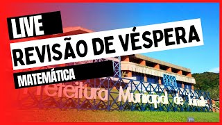 REVISÃO DE VÉSPERA matemática  CONCURSO PREFEITURA DE JOINVILLE  BANCA CEBRASPE [upl. by Arayc]