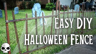 DIY Halloween Props  SUPER EASY Cemetery Fence [upl. by Mckale239]