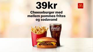 McDonald’s Cheeseburger mellem pommes frites og en mellem sodavand [upl. by Aivital]