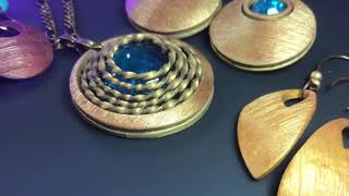 My new Experiment Faux brushed Antique Gold from Polymer clay Jewelry Tutorial [upl. by Ynetruoc510]