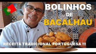 Bolinhos de Bacalhau Tradicionais Portugueses  Receita para o Natal e Páscoa [upl. by Ephrem]