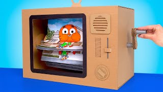 Turn Cardboard Into A Cool Retro TV  Best Cardboard Trick [upl. by Metabel921]