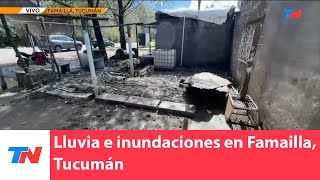 Lluvia e inundaciones en Famailla Tucumán Cayeron más de 100mm en pocas horas [upl. by Nastassia]