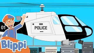 Police Helicopter Song｜Blippi｜Childrens Music｜Trucks For Kids｜Geckos Songs [upl. by Bores]