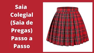 Como fazer Saia Colegial  Saia de Pregas  Passo a Passo [upl. by Eseila389]