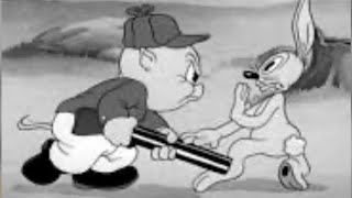 Porky’s Hare Hunt 1938  Early Bugs Bunny amp Porky Pig Cartoon [upl. by Auqinaj]