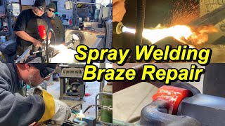 SNS 339 Broken Casting Braze Repair Spray welding Bearing Journal [upl. by Noeht]