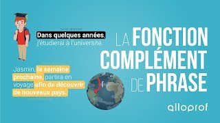 La fonction complément de phrase  Français  Alloprof [upl. by Evvie]