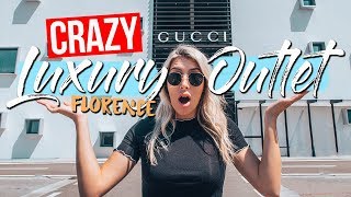 CRAZY LUXURY OUTLET MALL IN FLORENCE ITALY Gucci Outlet With 50 Off [upl. by Zeeba]