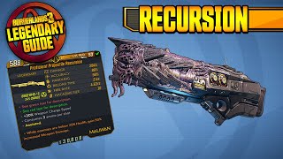 PROJECTILE RECURSION  Legendary Item Guide amp Drop Location Borderlands 3 [upl. by Harv]