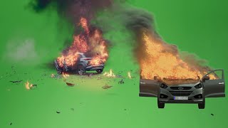 Green Screen Car Burning Pack 2023  Green Screen Car Explosion  100  Free green screen effects [upl. by Brigid]