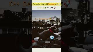 Python VS C 😍 python cpp clanguage cplusplus viralshort developer [upl. by Iur905]