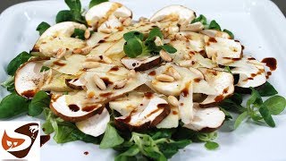 Insalata di funghi porcini soncino e scaglie di Parmigiano  Antipasti veloci [upl. by Dahl]