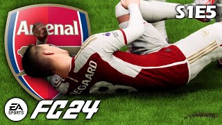 WORST possible injury  FC 24 Arsenal Career Mode S1E5 [upl. by Macknair]