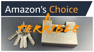 842 Picked in 2 Seconds Amazon’s Choice “High Security Padlock” [upl. by Deane680]