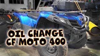 How To Change The Oil On A 2021 CF Moto 400 ATV [upl. by Richelle]