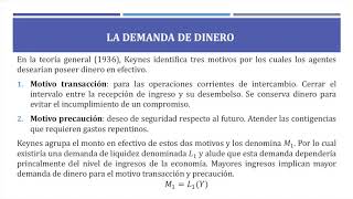 Macroeconomía I Clase 52 La demanda especulativa de dinero [upl. by Oribel]