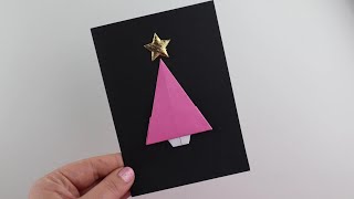 Kreative Weihnachtskarte zaubern mit einem Origami Tannenbaum [upl. by Gonroff]