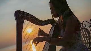 Heavenly Harp Instrumental 😌 Peaceful Harp Background Music to Relax [upl. by Mcgannon]