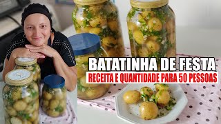 BATATINHA DE FESTA PARA 50 PESSOAS RECEITAS DA ROSA [upl. by Hebner]