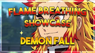 BEST BREATHING 🔥FlameFire Breathing Showcase Ninth Form Included In Demon Fall   Demon Fall [upl. by Gallagher]