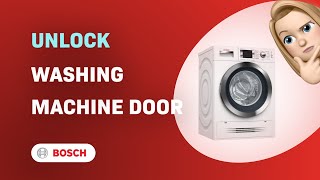 How to Unlock Bosch Serie 6 Washing Machine Door when Flashing Key Symbol [upl. by Gromme]