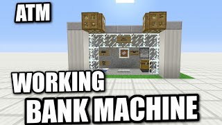 Minecraft  WORKING ATM  BANK MACHINE  Tutorial  PE  XBOX  PS3  WII U [upl. by Enelyk]