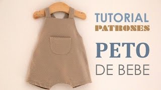 DIY Tutoriales y patrones gratis PETO DE BEBE [upl. by Lindgren150]