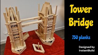 Building Tower Bridge amp Exploring London History  DIY Kapla Construction [upl. by Annaihs]