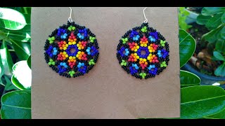 ARETES HUICHOLES PARA PRINCIPIANTES Vanessa Basurto♥ [upl. by Aggappora]