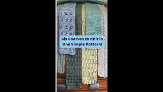 Six Simple Scarves to Knit Easy Knitting Patterns for Scarves shorts [upl. by Newcomer]