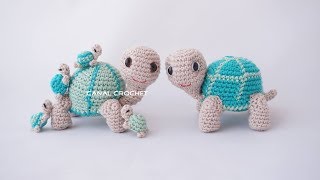 Tortuga y tortuguitas amigurumi tutorial [upl. by Stiegler]