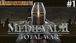 Zagrajmy w Total War Stainless Steel 64  Klimatyczne Średniowiecze  Krzyżowcy  1 [upl. by Ardel]