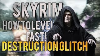 SKYRIM  How To Increase Destruction Skill SUPER FAST amp EASY  How To Level Up Fast [upl. by Rudie]