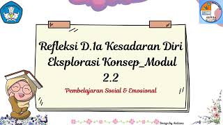 EKSPLORASI KONSEP MODUL 2 2 REFLEKSI D1a KESADARAN DIRI [upl. by Kroo953]