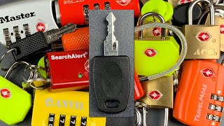 795 TSA Master Keys — Why You Should NEVER Use Travel Locks Except on Luggage [upl. by Netsrek]