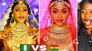 Transition Battle 🔥  Nigeria Vs Ghana  Asoka India Bridal Makeup TikTok Challenge Edition🔥 [upl. by Aivartal]