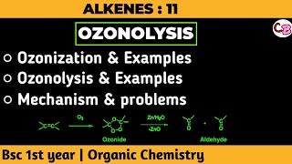 Ozonolysis of alkenes  Oxidation with ozone  ozonization  Alkenes  Bsc 1st year chemistry [upl. by Karb]