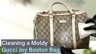 How A Moldy Gucci Bag Is Deep Cleaned And Restored  Gucci Joy Boston Bag [upl. by Carmelita603]