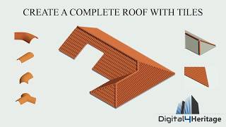 Create a complete roof with tiles in Revit [upl. by Vasileior148]