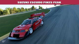 GT7  SUZUKI ESCUDO PIKES PEAK 3 LAP FLYING at Road Atlanta [upl. by Shellans692]