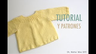 DIY Cómo tejer jersey para bebés patrones gratis [upl. by Benedick]