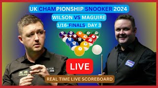 Kyren Wilson Vs Stephen Maguire LIVE Score UPDATE 2024 UK Championship Snooker 116Finals [upl. by Ybroc]