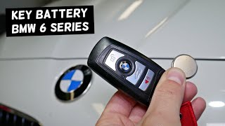 BMW KEY FOB BATTERY REPLACEMENT BMW F06 F12 F13 640I 650I M6 640D [upl. by Signe269]