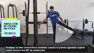 Abducción de pierna en polea Técnica y Musculatura implicada [upl. by Zigmund]